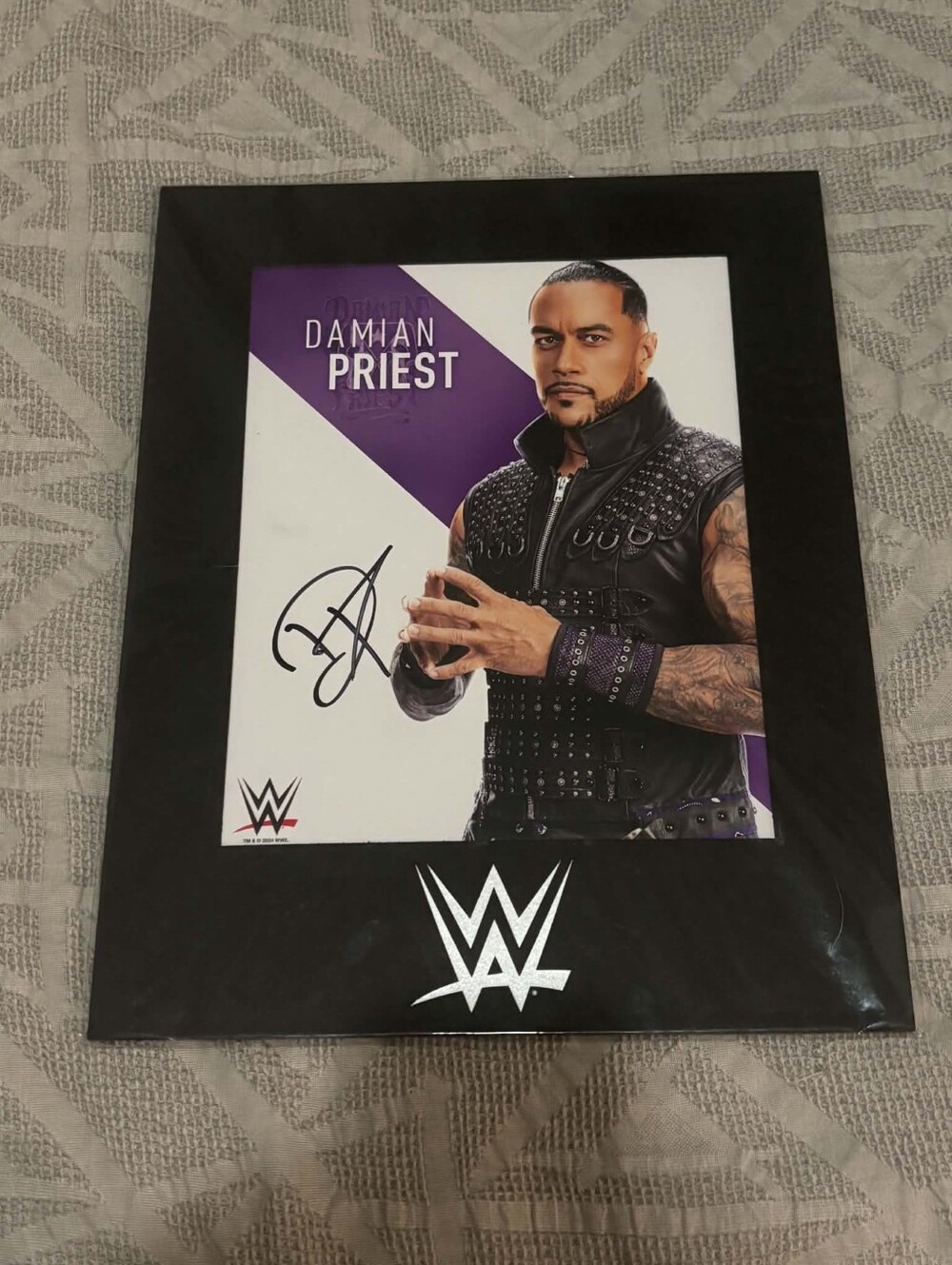 Damian Priest WWE VIP Ringsider Autographed Matted Photo New